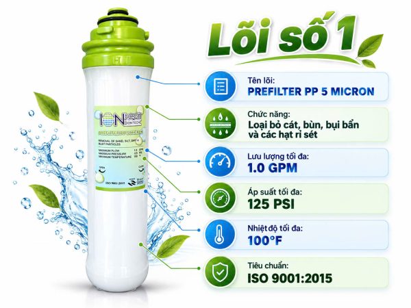 Lõi số 1 – PREFILTER PP 5 MICRON
