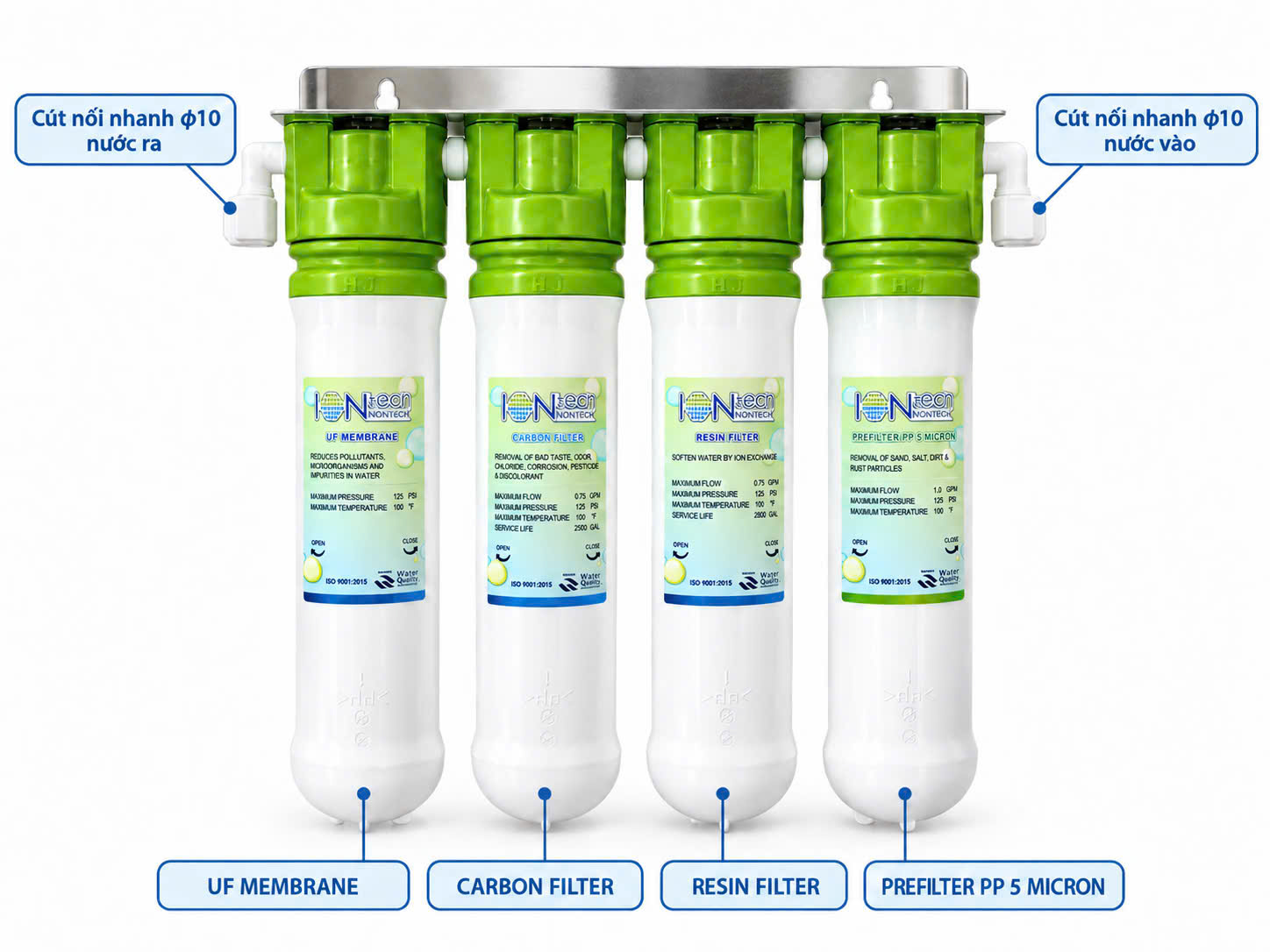 Thiết bị lọc 4 cấp iontech